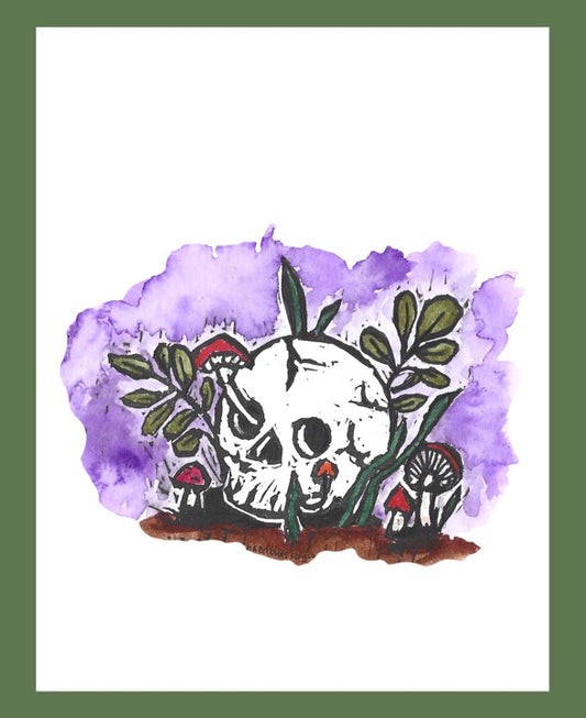 Skull & Mushroom Sticker