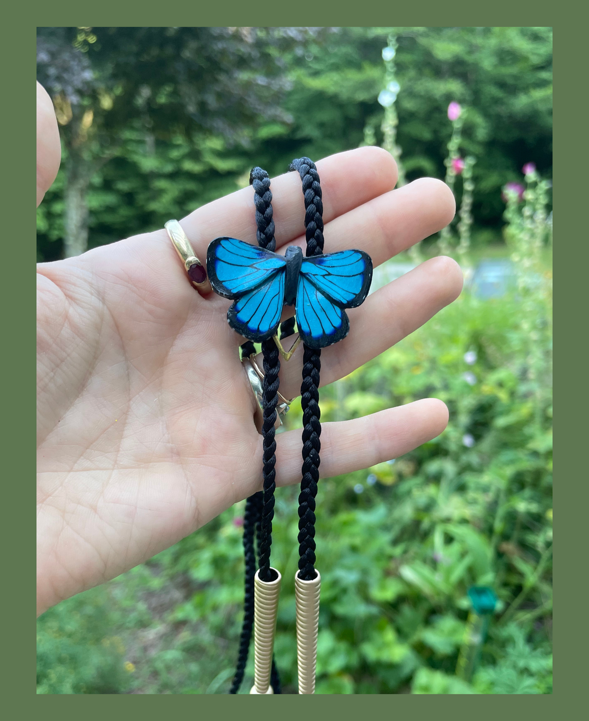 Blue Morpho Bolo Tie PRE-ORDER